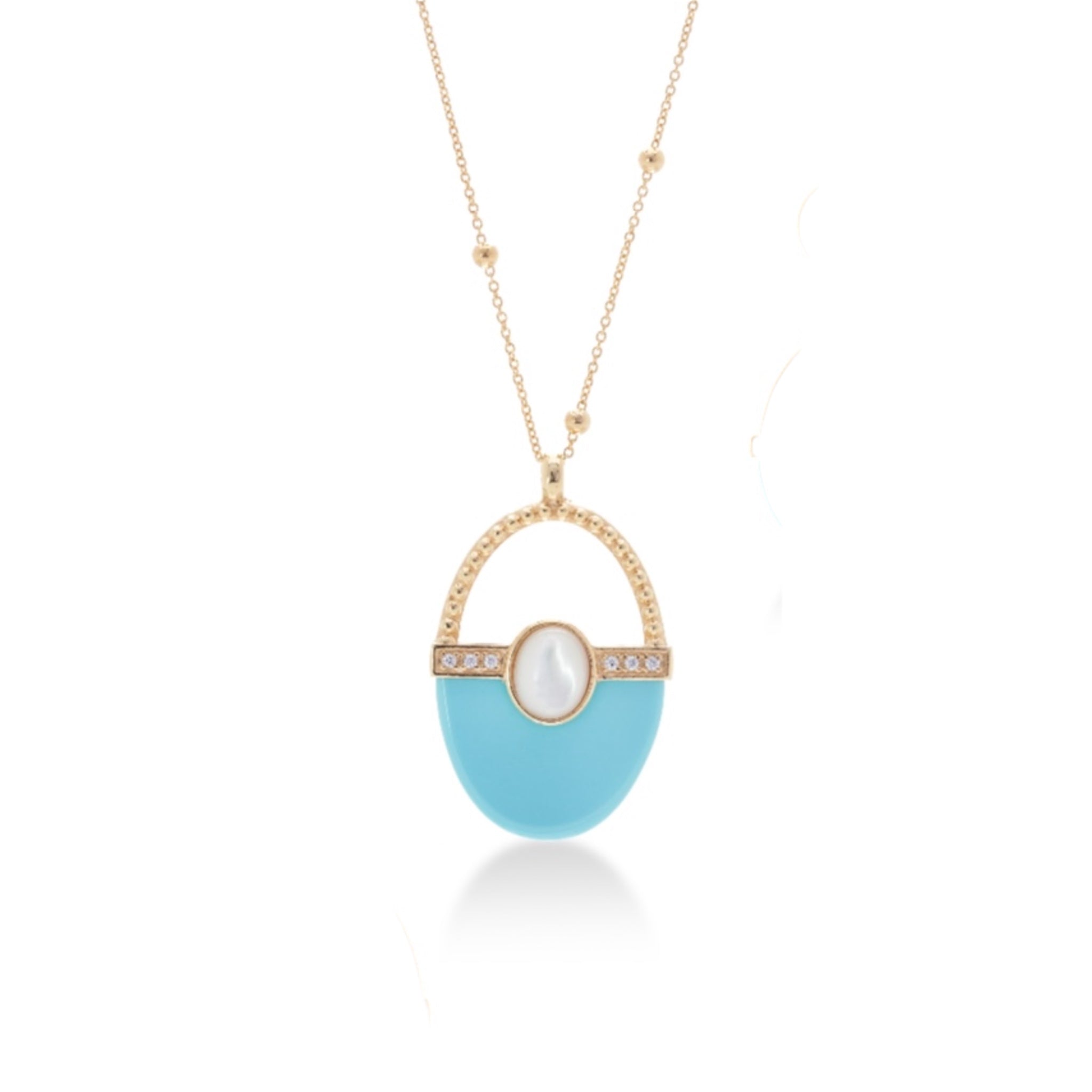 Collana Hollywood con turchese naturale