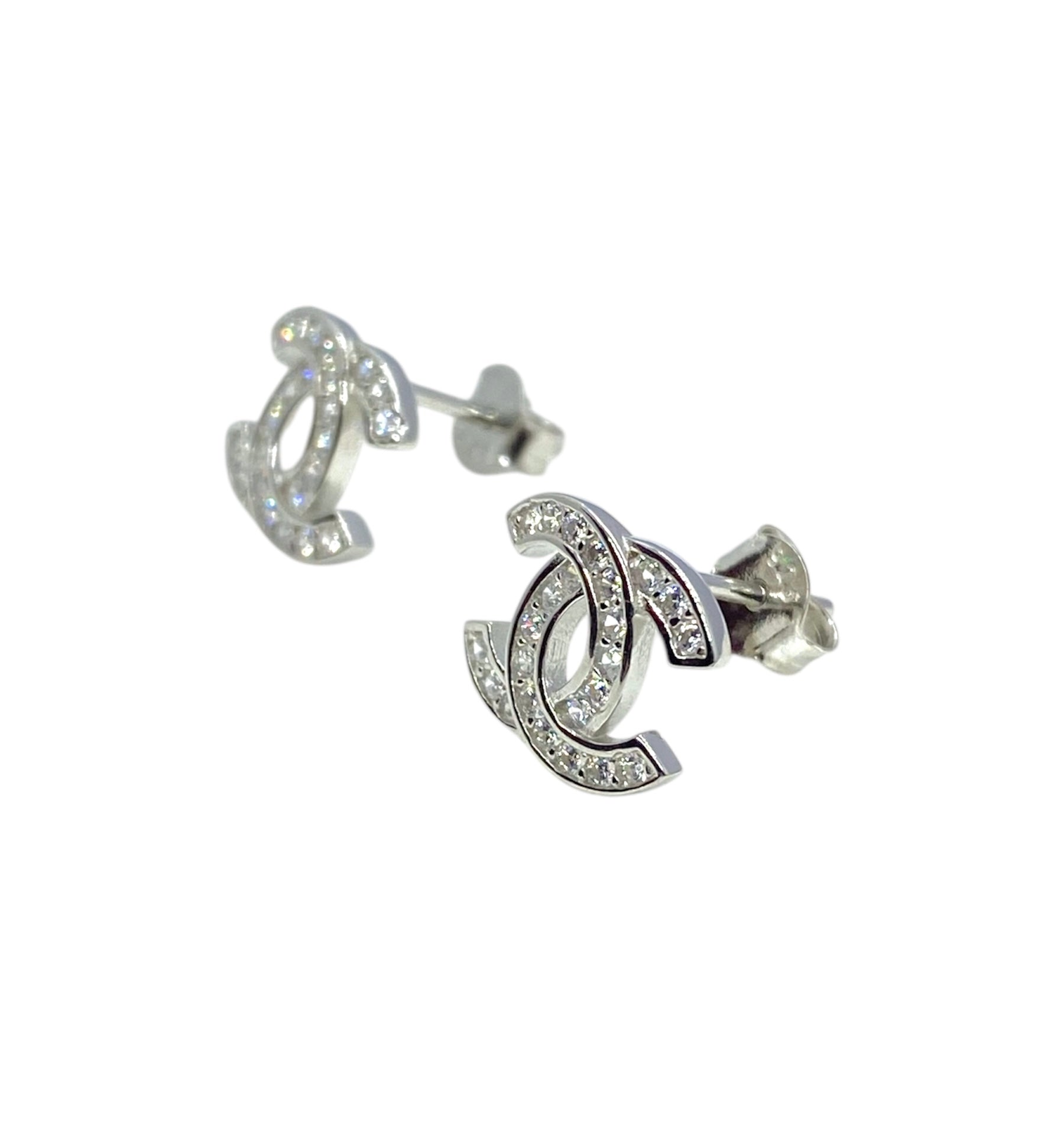 Orecchini double C variante grande