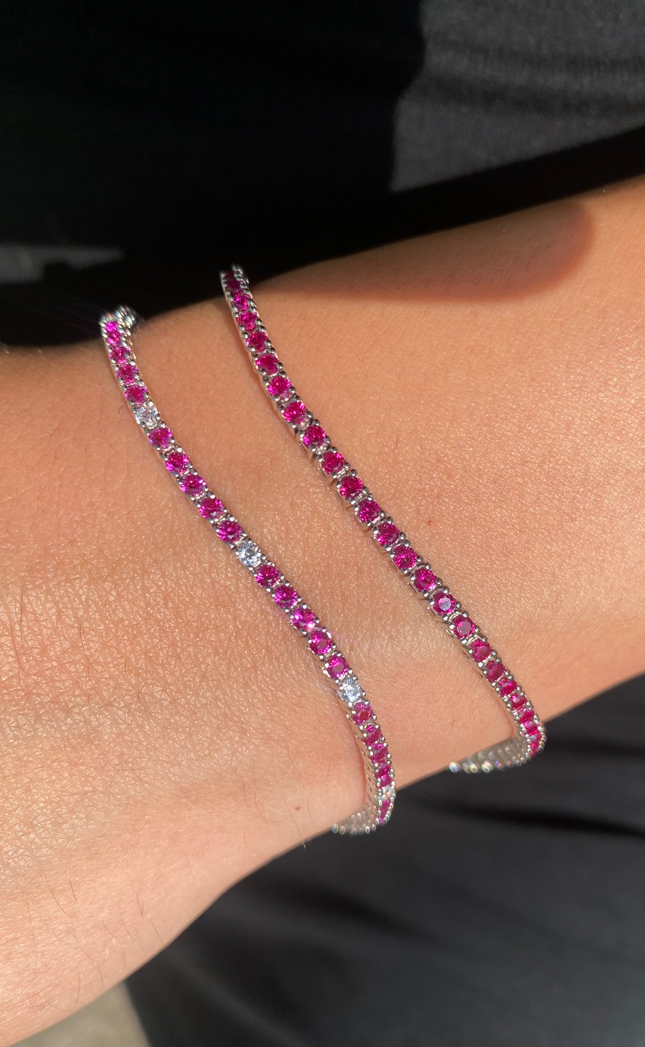 Bracciale tennis ruby