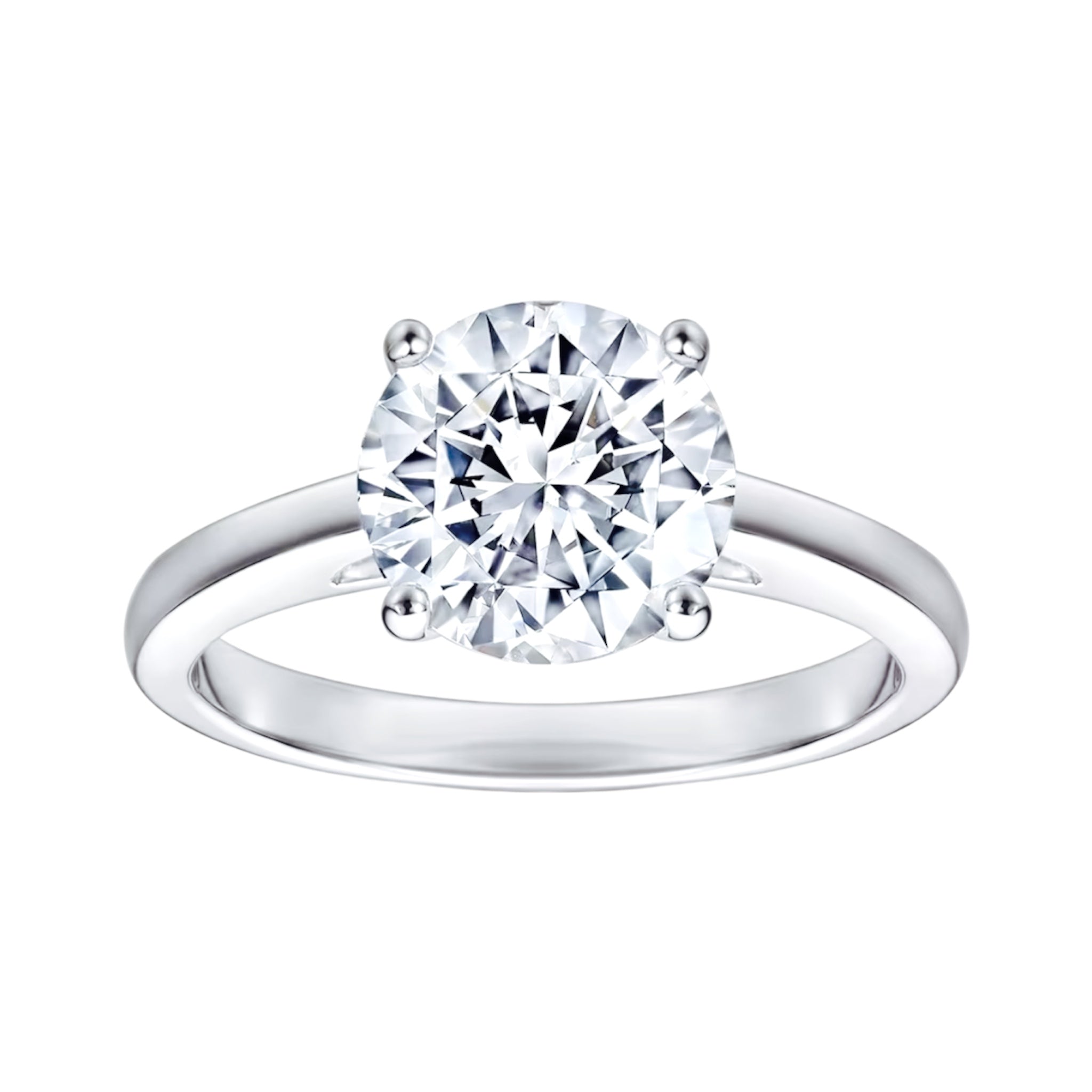 Anello solitario con moissanite da 2Ct