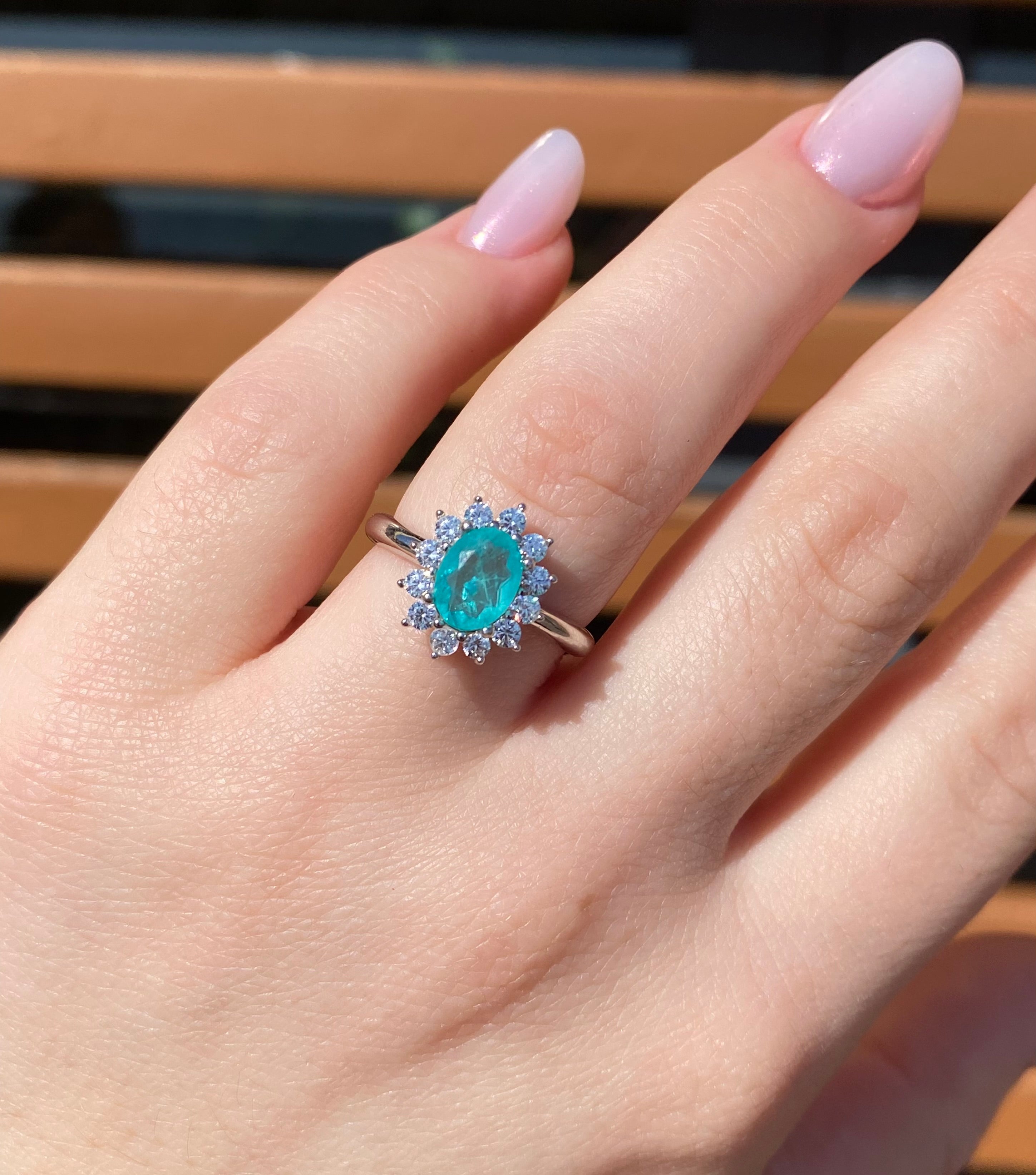 Anello smeraldo sintetico con misura regolabile