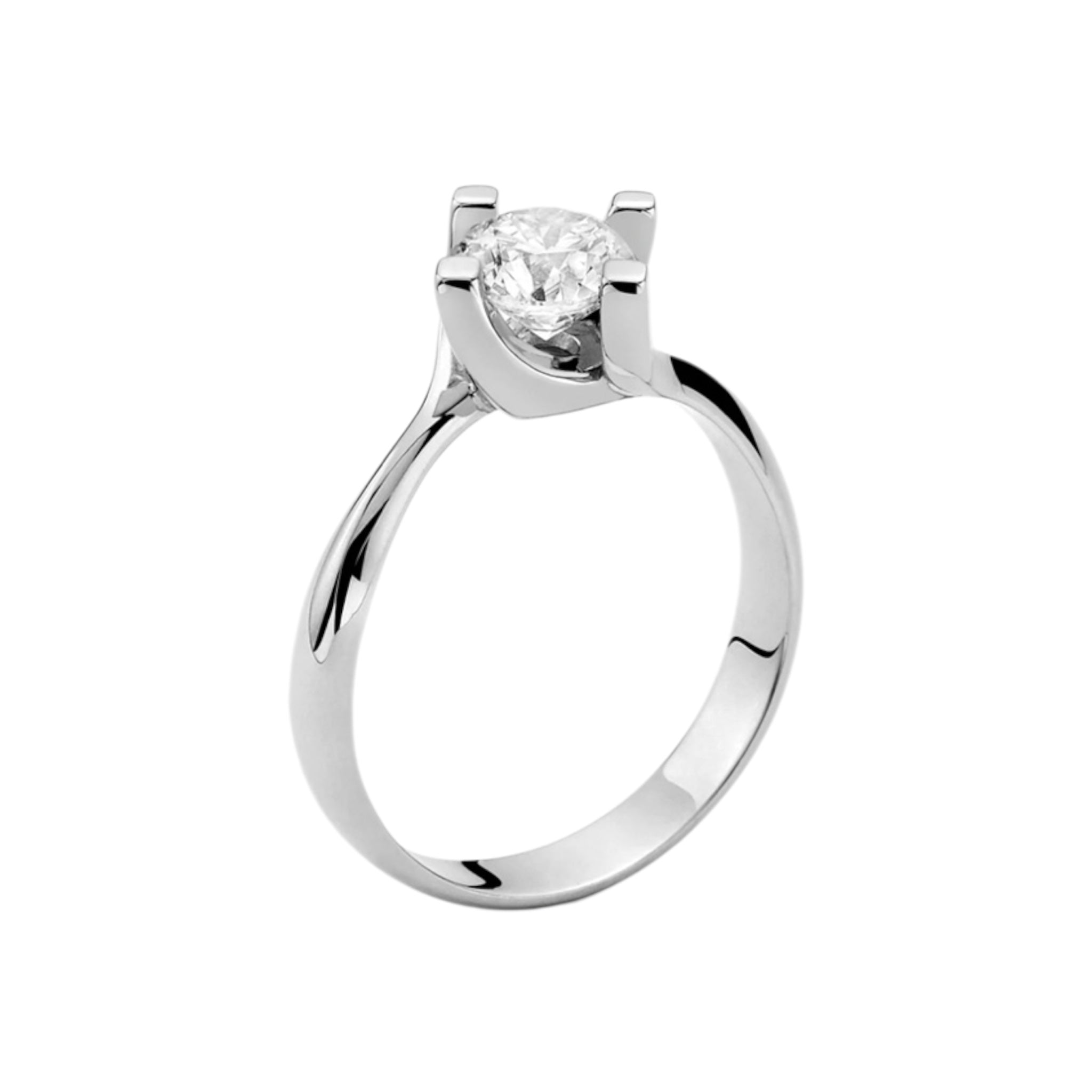 Anello solitario shine squadrato con moissanite luminosa