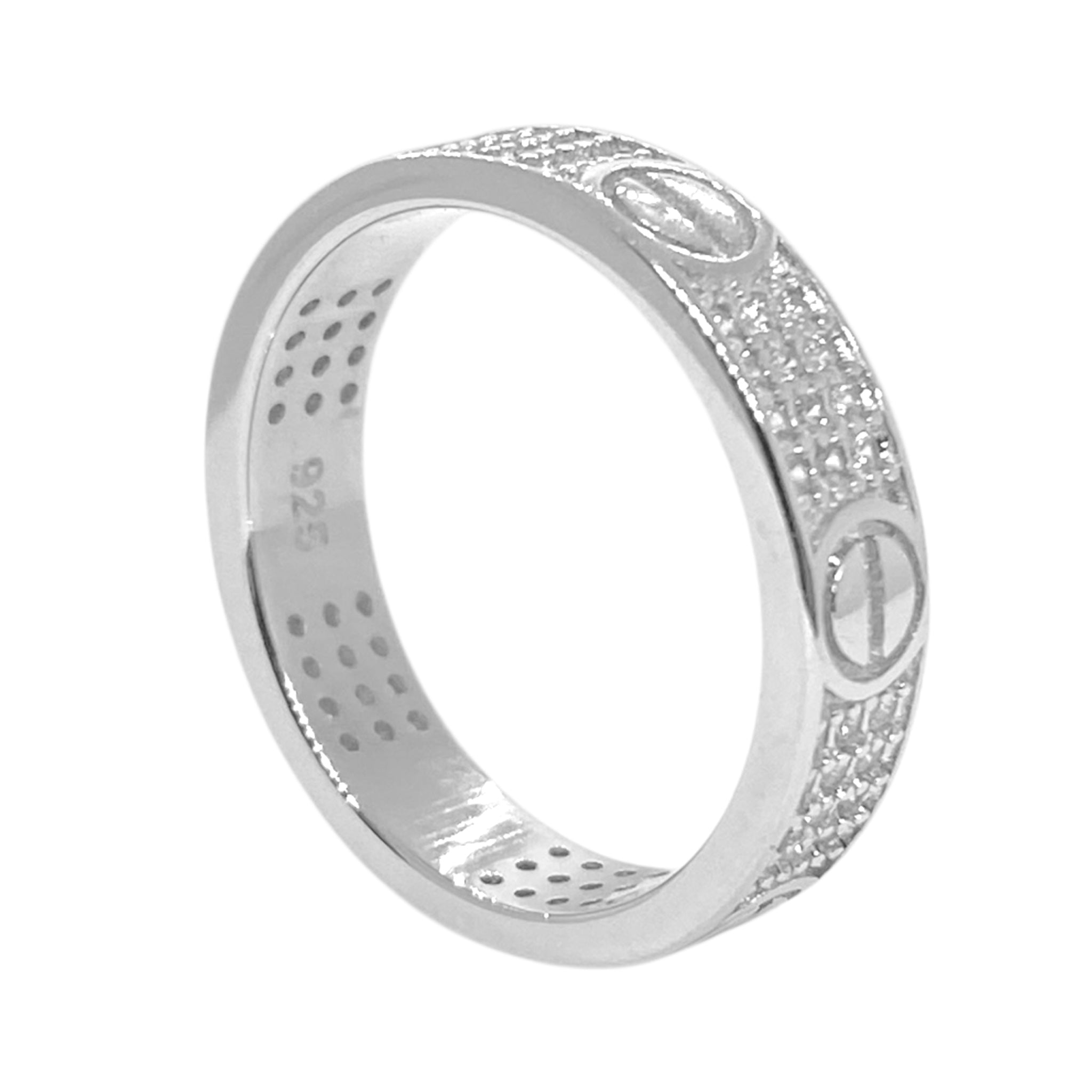 Anello Eternity con Viti e pavé