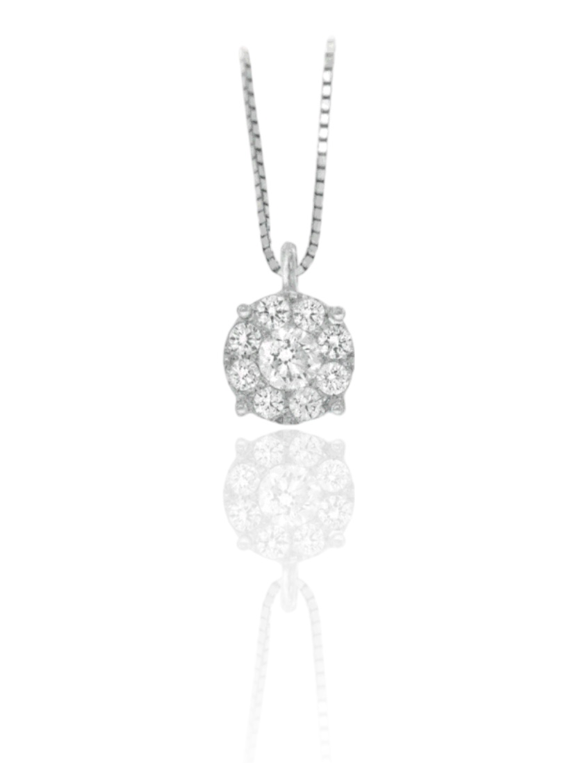 COLLANA MAGIC ORO BIANCO CT 0,05