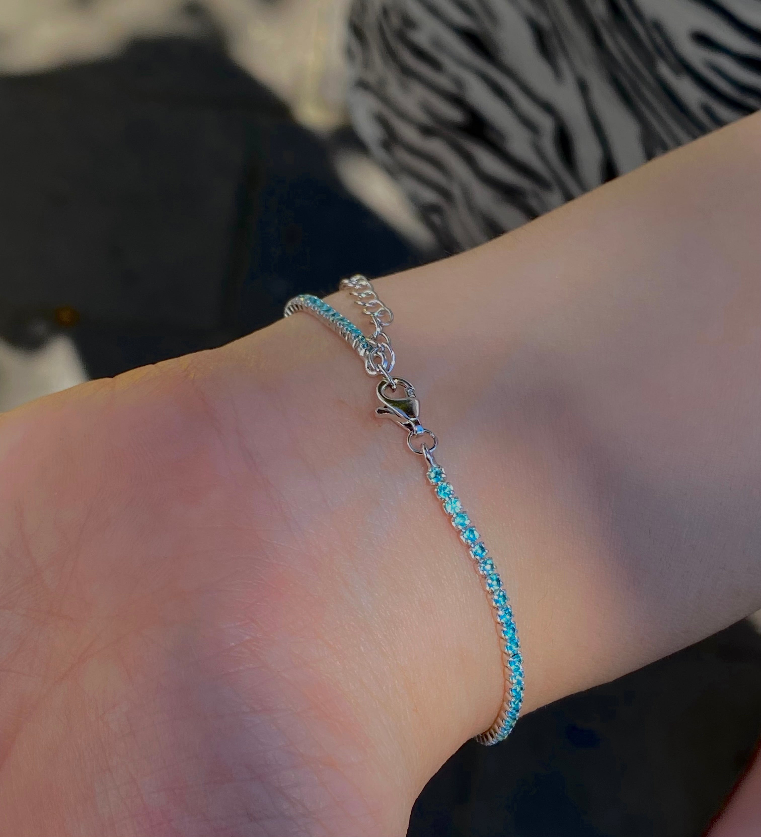 Bracciale Micro tennis azzurro