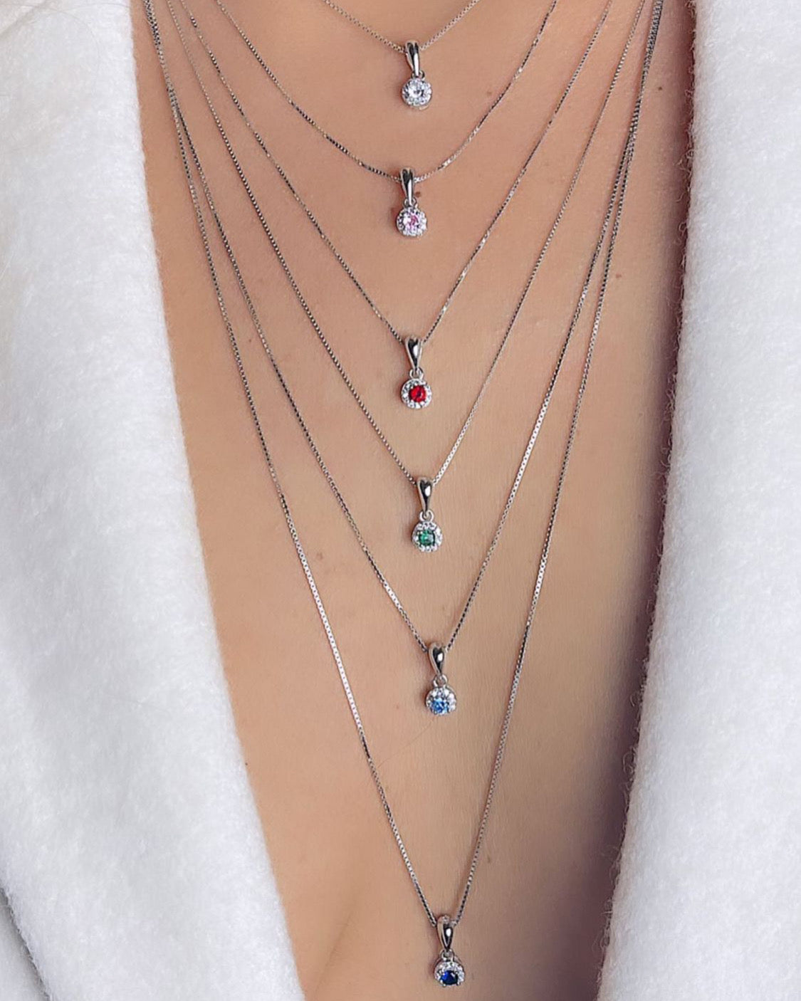 Colorful light point necklace