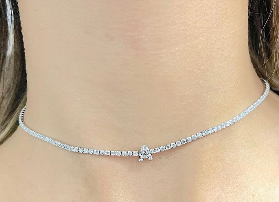 Tennis Letters necklace