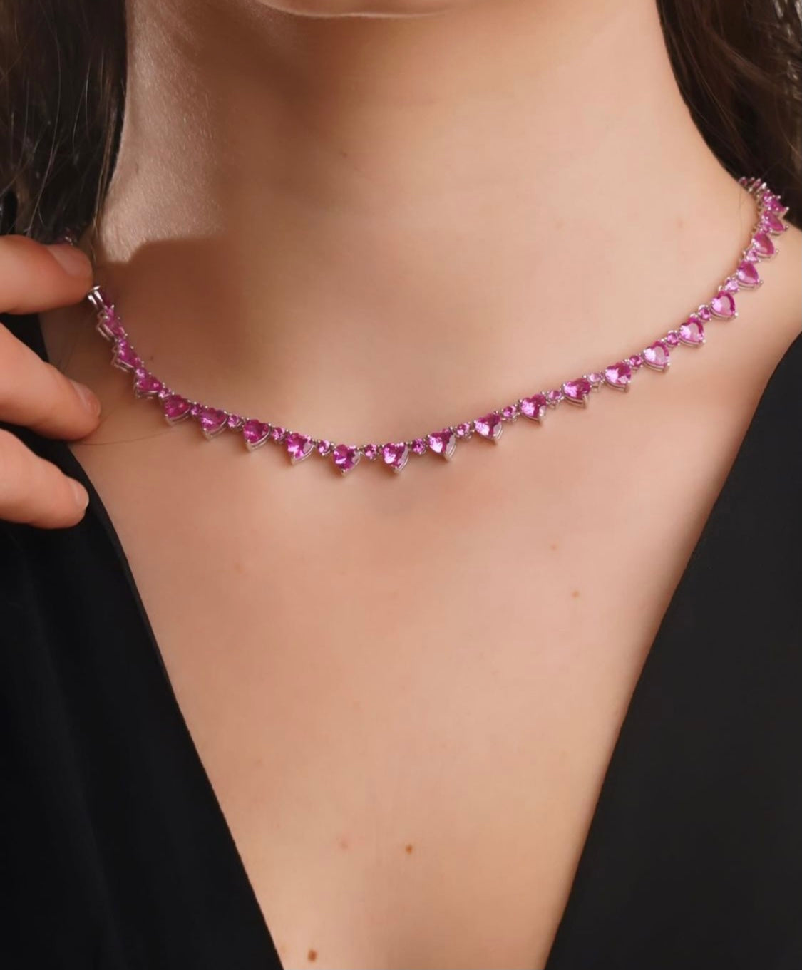 Pink Heart Chocker