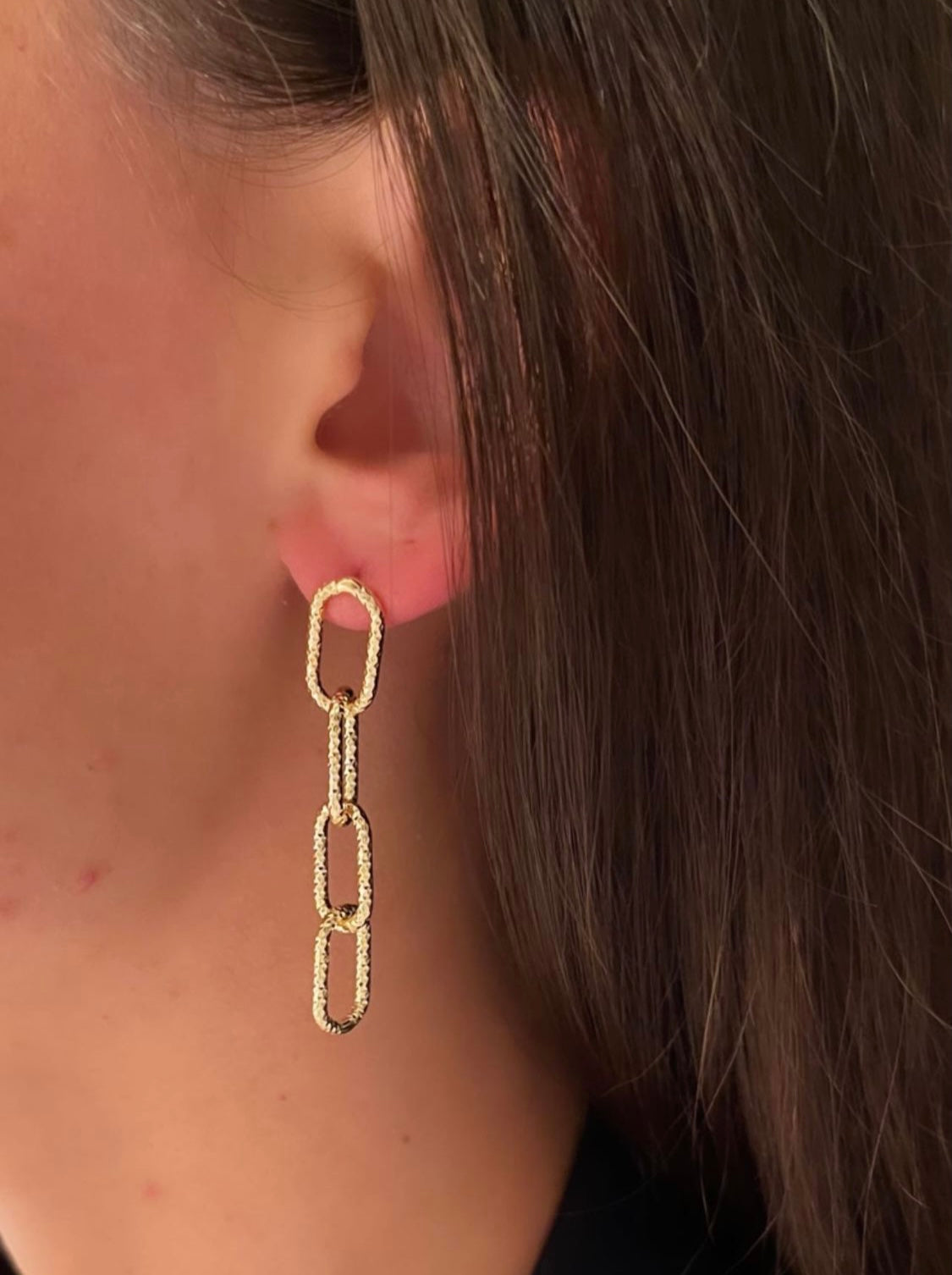 Satin mesh earrings