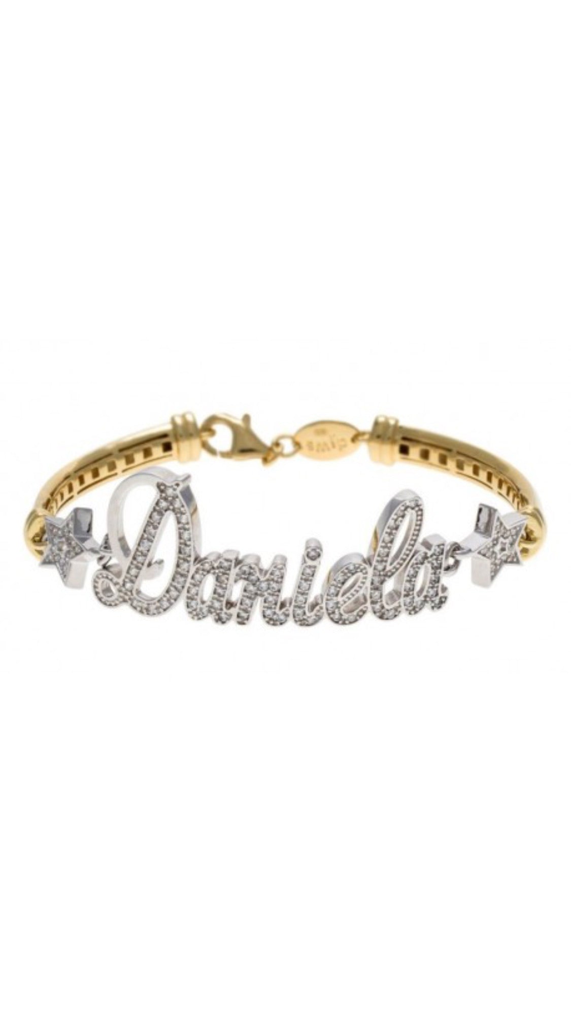 Bracelet with two-tone name